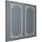 Ekena Millwork 24-in. W x 48-in. H Pompeii Panel Moulding Kit Double Panel PMLKPO24X48B - alternate 8
